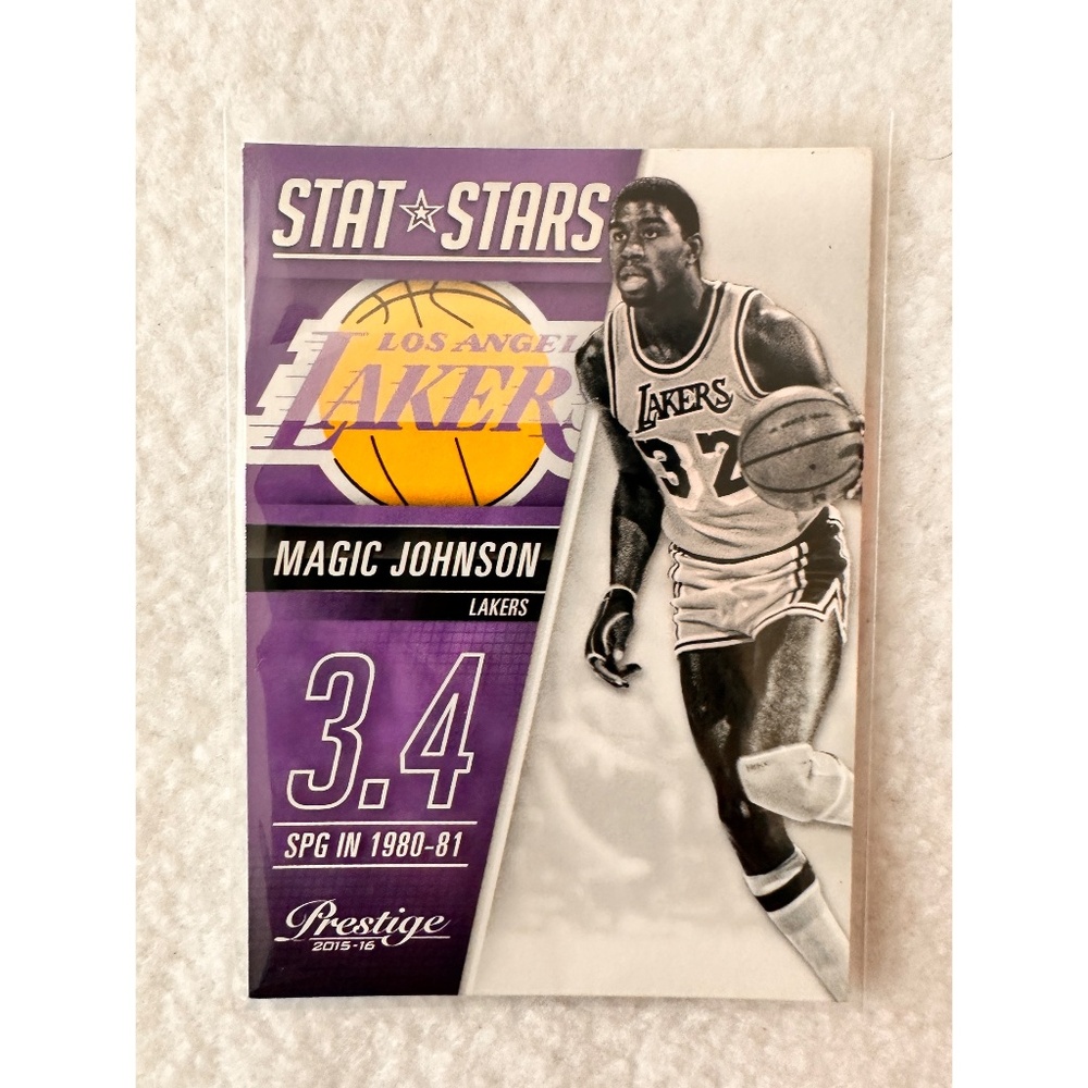 Prestige Stat Stars LA Lakers Magic Johnson 2015 Basketball Card